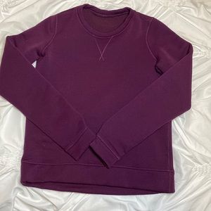 Purple Lululemon fleece crewneck sweatshirt